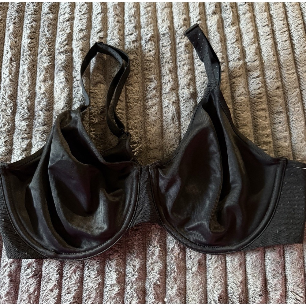 : Wacoal Back Appeal Minimizer Bra 857303 36D Black Underwire Full Coverag A3225